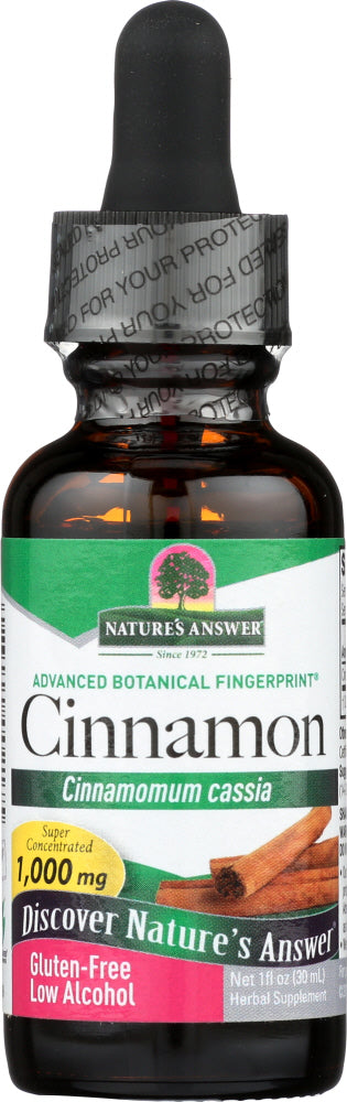 NATURE'S ANSWER: Cinnamon Alcohol Extract 1000 Mg, 1 oz