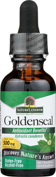 NATURE'S ANSWER: Goldenseal Root Alcohol-Free 500 mg, 1 oz