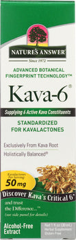 NATURE'S ANSWER: Kava-6 Alcohol-Free Extract 50 mg, 1 oz