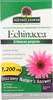 NATURES ANSWER: Echinacea Herb Vegetarian Capsules, 90 vc