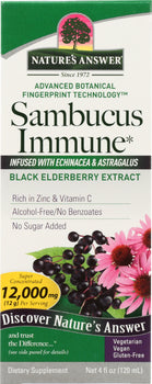 NATURE'S ANSWER: Sambucus Immune Black Elder Berry 5000 mg, 4 oz