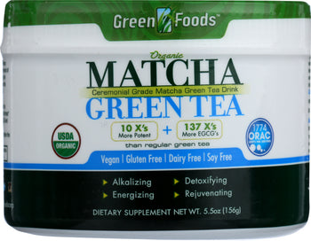 GREEN FOODS: Organic Matcha Green Tea, 5.5 oz