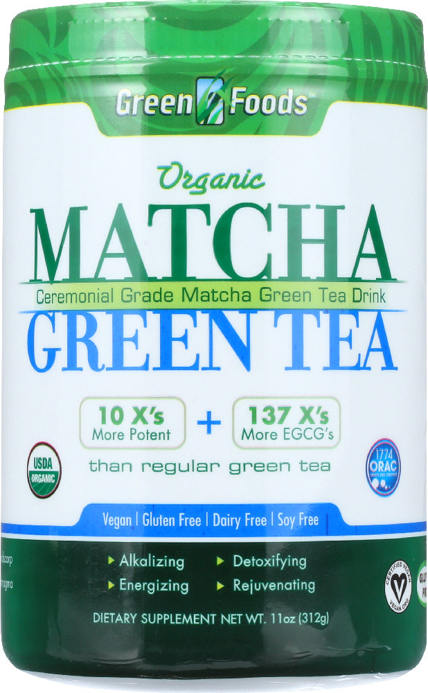 GREEN FOODS: Organic Matcha Green Tea, 11 oz