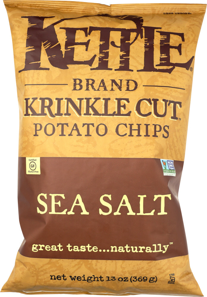 KETTLE BRAND: Krinkle Cut Potato Chips Sea Salt, 13 oz