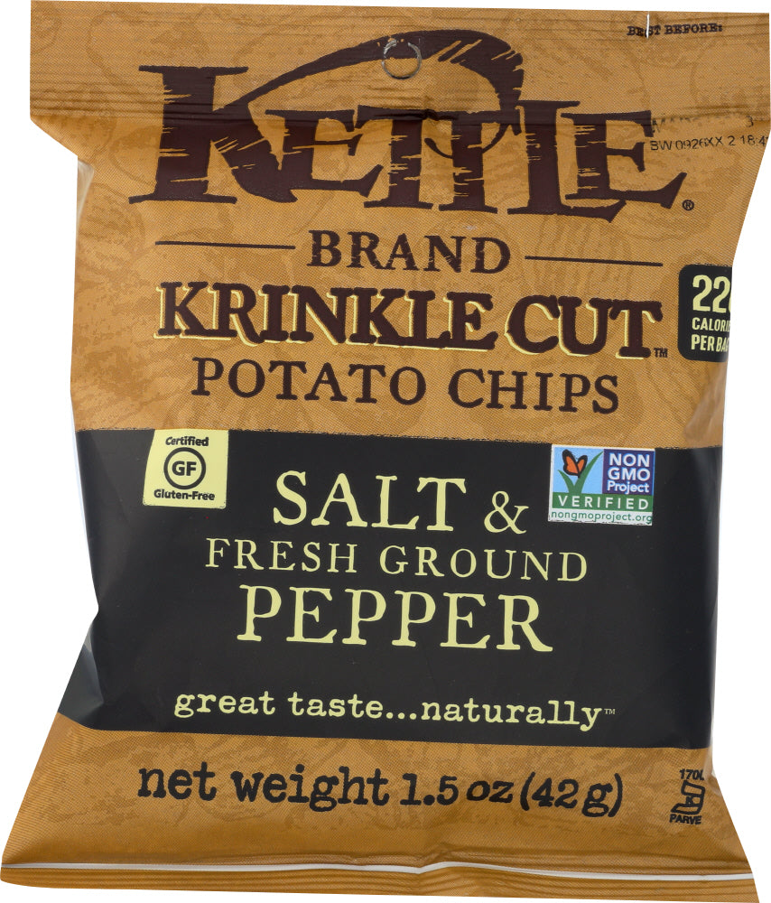 KETTLE BRAND: Krinkle Cut Salt & Fresh Ground Pepper, 1.5 Oz