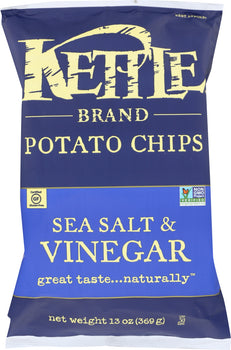 KETTLE FOODS: Chip Potato Seas Salt & Vinegar, 13 oz