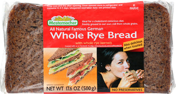 MESTEMACHER: Whole Rye Bread, 17.6 oz