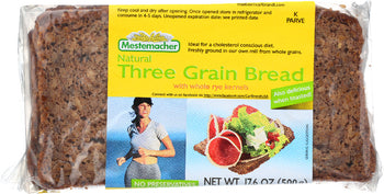 MESTEMACHER: Bread Natural Three Grain, 17.6 oz