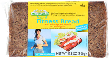 MESTEMACHER: Fitness Bread with Whole Rye Oat Kernels and Wheat Germs, 17.6 oz