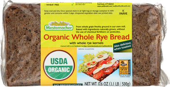 MESTEMACHER: Bread Whole Rye Organic, 17.6 oz