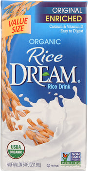 RICE DREAM: Organic Rice Drink Enriched Original, 64 Oz