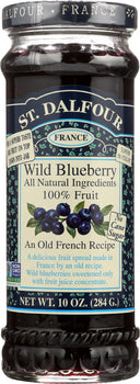 ST DALFOUR: All Natural Fruit Spread Wild Blueberry, 10 oz