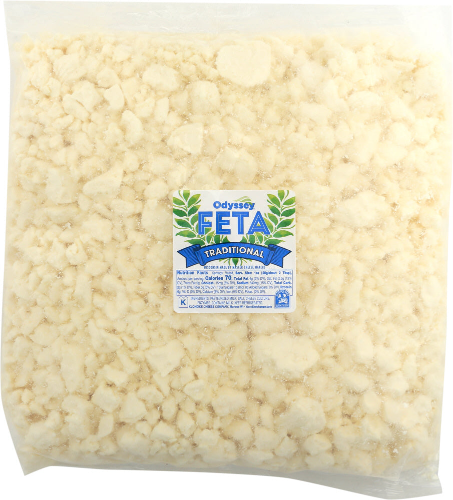 ODYSSEY: Traditional Feta Crumbles Cheese, 5 lb