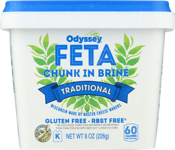 ODYSSEY: Traditional Feta Chunk in Brine Cheese, 8 oz