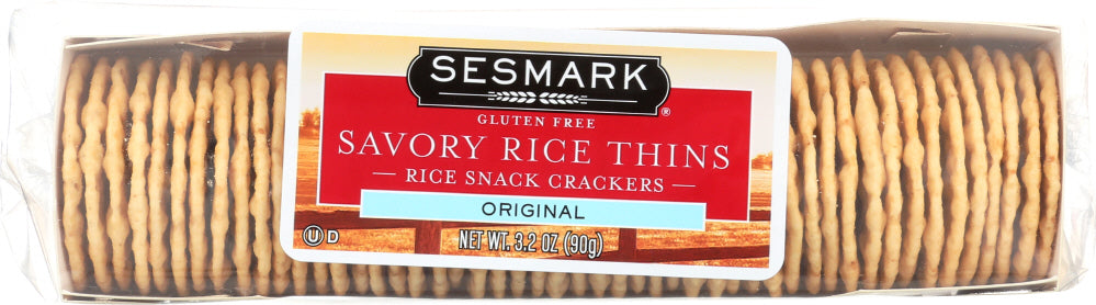 SESMARK: Crackers Thins Savory Rice, 3.2 oz