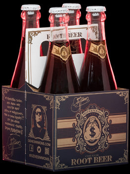 GENE SIMMONS MONEYBAG: Soda Root Beer 4 Pack, 46 oz