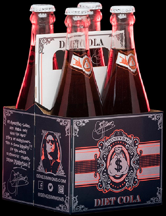 GENE SIMMONS MONEYBAG: Soda Diet Cola 4 Pack, 46 oz