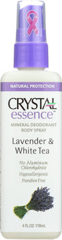 CRYSTAL BODY DEODORANT: Body Spray Lavender & White Tea, 4 oz