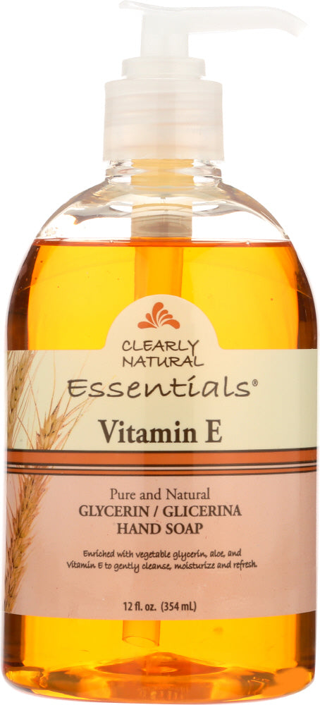 CLEARLY NATURAL: Essentials Vitamin E Glycerine Hand Soap, 12 Oz