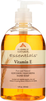 CLEARLY NATURAL: Essentials Vitamin E Glycerine Hand Soap, 12 Oz