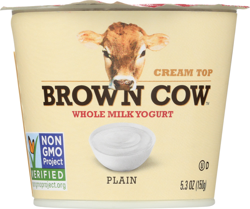 BROWN COW: Yogurt Plain Smooth and Creamy Cream Top, 5.3 oz