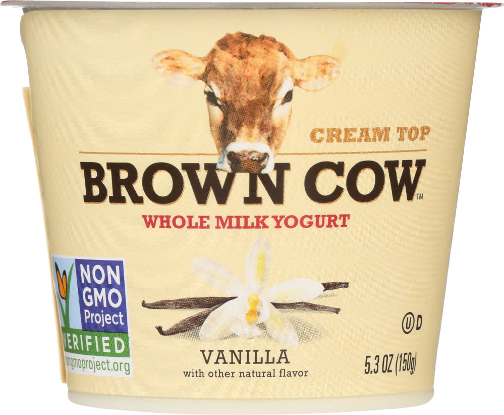 BROWN COW: Yogurt Vanilla Smooth and Creamy Cream Top, 5.3 oz