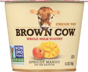 BROWN COW: Yogurt Apricot Mango On the Bottom Cream Top, 5.3 oz