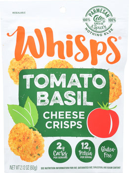 CELLO: Whisps Tomato Basil Cheese Crisps, 2.12 oz