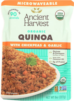 ANCIENT HARVEST: Organic Quinoa with Chickpeas & Garlic, 8 oz