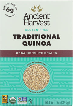 ANCIENT HARVEST: Organic Traditional Quinoa Gluten Free, 12 oz