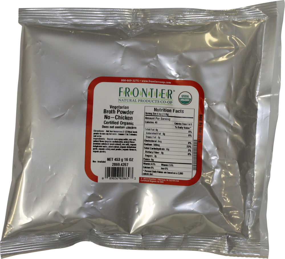 FRONTIER: Organic No-Chicken Broth Powder, 16 oz