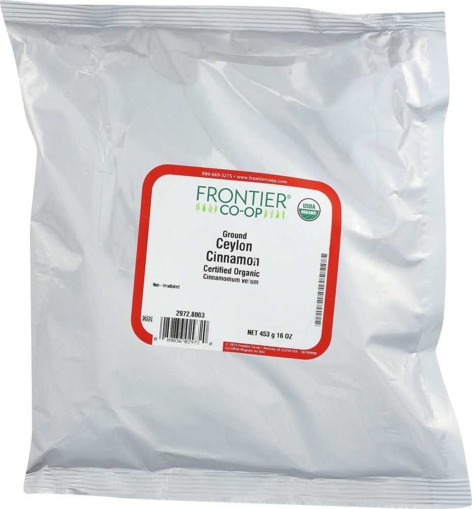 FRONTIER HERB: Organic Ceylon Cinnamon Powder, 16 oz