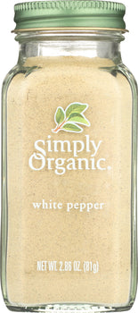 SIMPLY ORGANIC: White Pepper, 2.86 oz