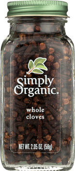 SIMPLY ORGANIC: Seasoning Cloves Whole Bottle, 2.05 oz