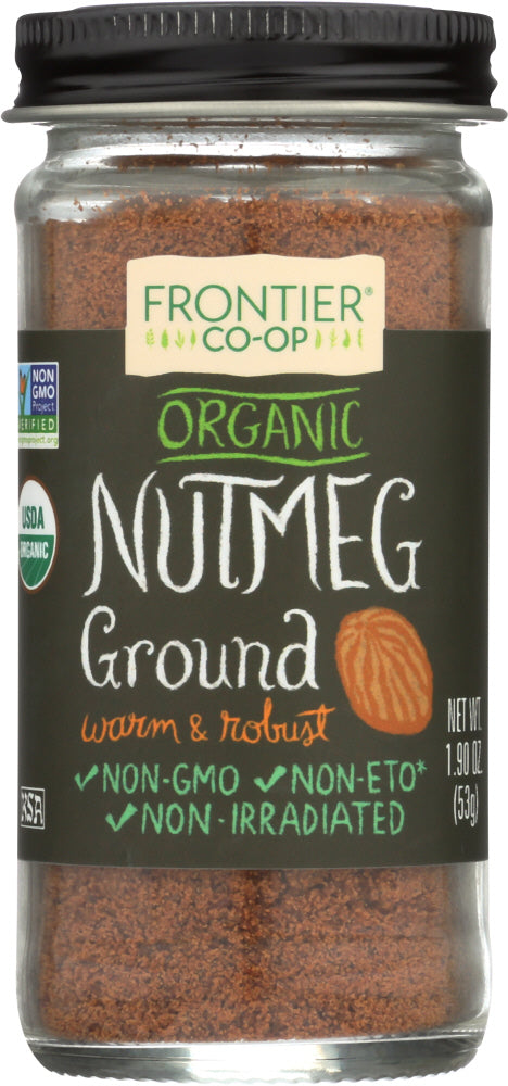 FRONTIER HERB: Organic Nutmeg Ground Bottle, 1.9 oz