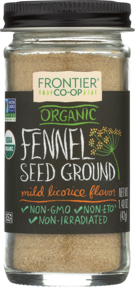 FRONTIER HERB: Fennel Seed Ground Bottle, 1.6 oz