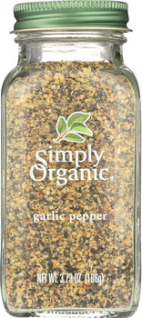 SIMPLY ORGANIC: Bottle Garlic Pepper Organic, 3.73 oz