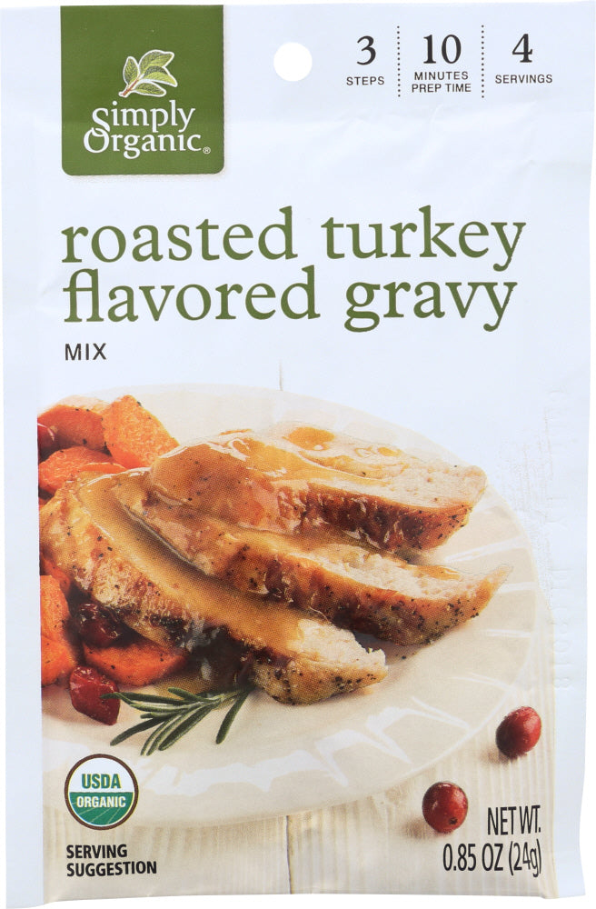 SIMPLY ORGANIC: Gravy Seasoning Mix Roasted Turkey, .85 Oz