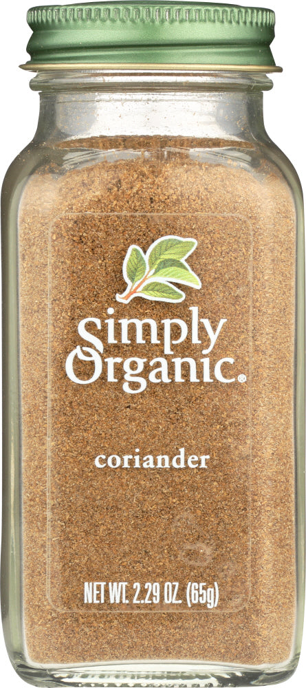 SIMPLY ORGANIC: Bottle Coriander Organic, 2.29 oz