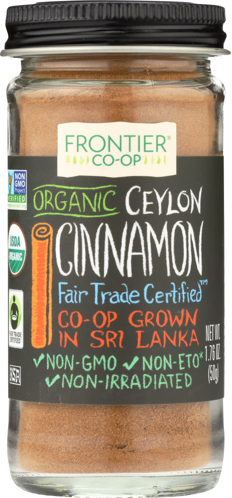 FRONTIER: Organic Ground Ceylon Cinnamon, 1.76 oz