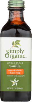 SIMPLY ORGANIC: Flavor Vanilla Alcohol Free, 4 fl oz