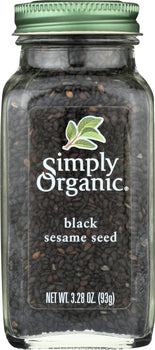 SIMPLY ORGANIC: Seasoning Seeds Black Sesame, 3.28 oz