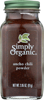 SIMPLY ORGANIC: Powder Chili Ancho Certified Organic, 2.85 oz