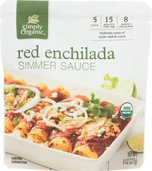 SIMPLY ORGANIC: Sauce Red Enchilada Simmer Organic, 8 oz