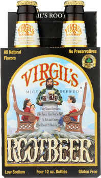 VIRGILS: Root Beer Micro Brewed No Preservatives 4 Pack, 48 oz