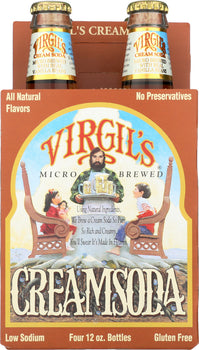 VIRGILS: Cream Soda Micro Brewed, 4 pack, 48 oz