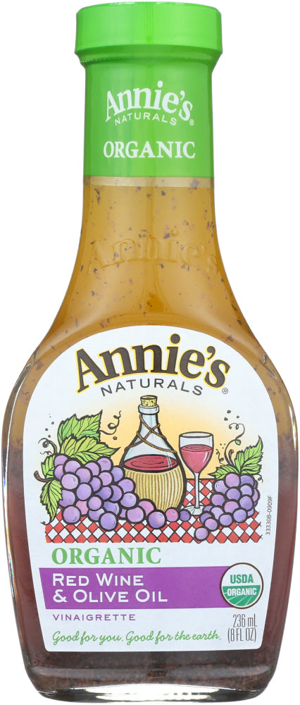 ANNIE'S NATURALS: Organic Red Wine & Olive Oil Vinaigrette, 8 oz