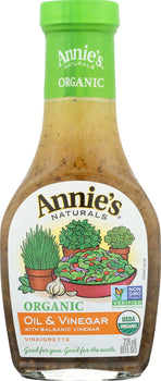 ANNIES HOMEGROWN: Organic Oil and Vinegar Vinaigrette Dressing, 8 oz