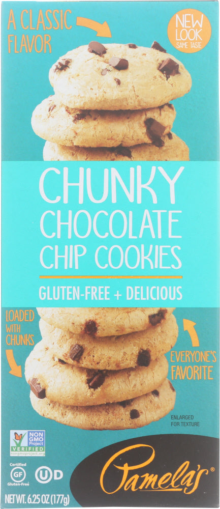 PAMELAS: Cookies Chunky Chocolate Chip, 6 oz