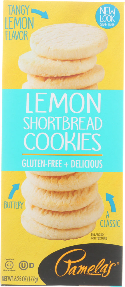 PAMELAS: Lemon Shortbread Cookies, 6.25 oz